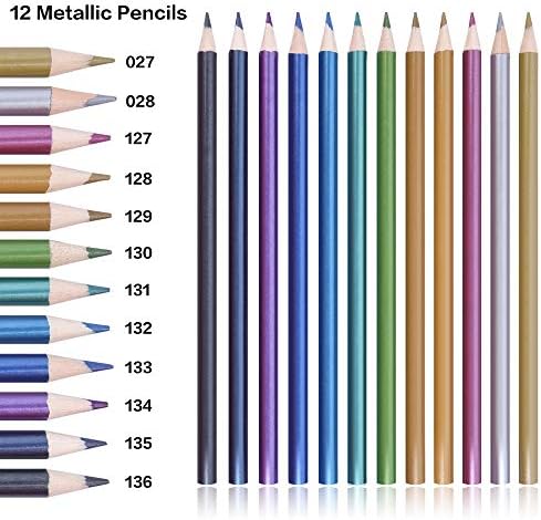A set of 168 colored pencils in various shades.