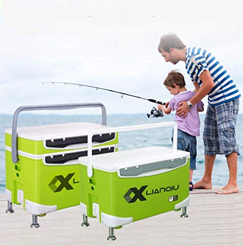 ZFF Fischereikasten 32L Vierbeinig Heben Angehen Box Verdickung Isolierung Angelbox Gekühlt Frische Kühler Kühlhaus 72h – Bild 8