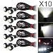 Eagle Eye LED Chip Car Fog White Light DRL Bulb 9W 18MM 5730 Reverse Backup Parking Signal 10pcs 6000K primary