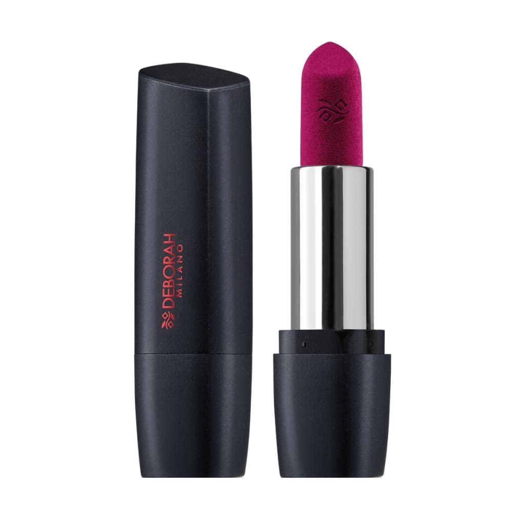 Deborah Milano Red Mat Matte Lipstick with Collagen and Hyaluronic Acid 31 Berry Me Nourishing and Softening Effect Provides Intense and Long Lasting Lips 4.5g
