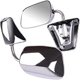 ECCPP Pair Set Fit for 1973-91 Chevy/Chevy Gmc Jimmy Suburban | C10 20 30/C/K1500 2500 3500/C15 25 35|Manual Stainless Mount Folding Chrome Side Mirrors|Gm1321227|Driver and Passenger Side