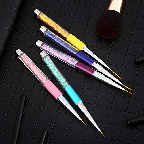 image for Mudder 10 Pieces Nail Art Brushes Set Nail Liner Brush Nail Painting P