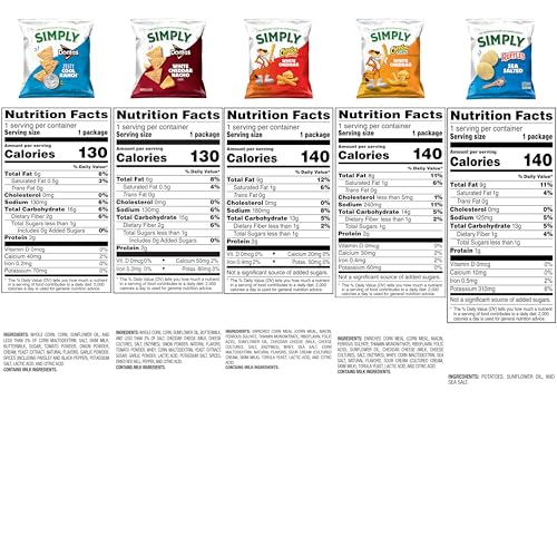 SIMPLY SNACKS VARIETY PACK, 0.875 OZ BAG, 36 COUNT, ORGANIC, PACKAGING MAY VARY
