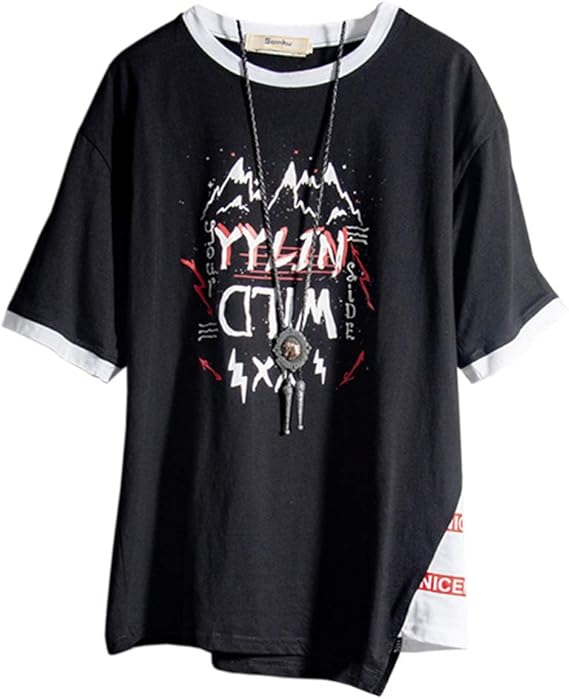 Amazon Tシャツ メンズ 半袖 無地 原宿風 パーカー おしゃれ 大きいサイズ カットソートップス ゆったり カジュアル プルオーバー ブラック B L Tシャツ カットソー 通販