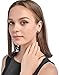 FIBO STEEL Stainless Steel Mens Womens Stud Earrings Black Round Cubic Zirconia Inlaid, 7mm