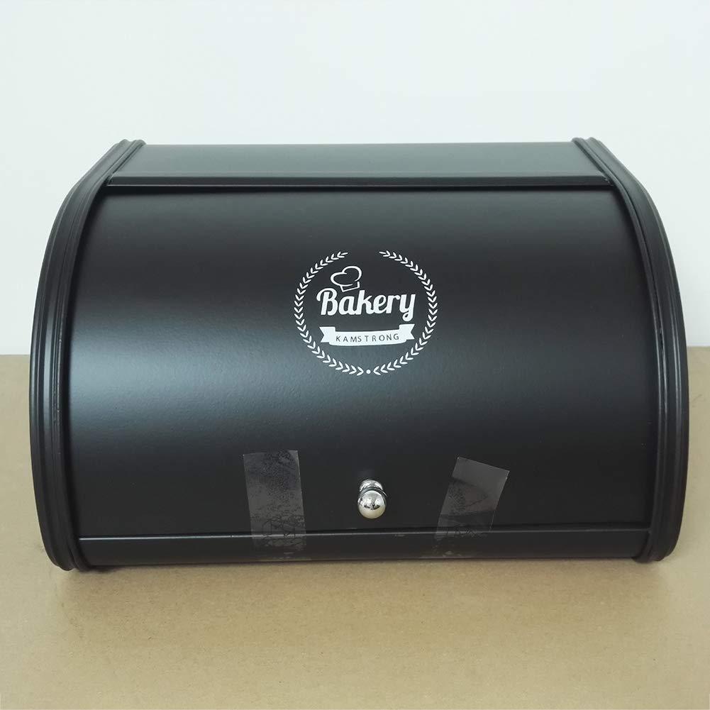 Panera con tapa enrollable base antideslizante Cocina Metal Hierro Caja