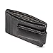 HOJ Co. CARRYALL Mens Leather Money Clip Wallet | Strong Magnetic Closure | Front Pocket Wallet | Exterior ID Window (Black)