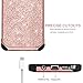Galaxy Note 5 Case, Note 5 Case, BENTOBEN 2 in 1 Glitter Luxury Bling Hybrid Hard Cover Laminated with Sparkly Shiny Faux Leather Shockproof Bumper Protective Case for Samsung Galaxy Note 5, Rose Gold