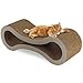 Cat Scratcher Cardboard Scratching Post - Scratch Lounge Furniture Pad Lounger with Catnip Best For Small Medium or Large Cats Posts and Scratchers Board Pads Stand Indoor Toys Pet Supplies for Houses
