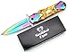 Snake Eye Tactical Two Tone Pearl Designed Handle Assisted Open Folding Pocket Knife Outdoors Hunting Camping Fishing (Rainbow/Yellow)