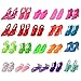 Lots 50 Pcs Doll accessories Set:10 Pcs Princess Dress/20 Pair Shoes/20 Pcs hangers For Barbie Doll