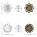 Accmor 20 Pcs Pendant Trays Round Bezel with 20 Pieces Glass Dome Tiles Cabochon for Crafting DIY Jewelry Making, 25 mm/1 inch Diameter, 40 Pieces