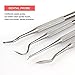 MOTYYA Dental Cleaning Tools 6 Pack, Professional Dental Hygiene Kit teeth tool set for Home Use stainless steel Mouth Mirror Tweezers Dental Picks Oral Care set to Remover Tartar, tooth scraper