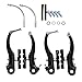 JLER Aluminum Alloy Mountain Bicycle V-Brake Linear Caliper, Rim Brake Kit for Beach Bikes, 110mm, 2 pairs (Black)thumb 4