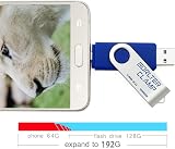 BORLTER CLAMP 128GB Dual USB Flash Drive Micro USB OTG Swivel Android Phone view 3