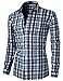 H2H Mens Casual Slim Fit Button Down Shirts Various Styles Check Patterned