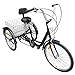 KAIDEE Adult Tricycle Bicycle Trike Cruise Bike W/Large Basket 6Speed 24inches 3 Wheel Folding Black Color Adult Adjustable Trike Shopping Exercisethumb 4