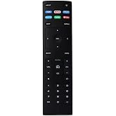 Vizio Remote Control (XRT136) with Vudu/Netflix/Prime Video Hotkeys - Black | Hulu, Redbox