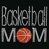 Iron on Hot Fix Rhinestone Motif Design Basketball Mom