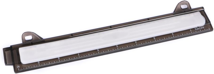 Eagle Ring Binder 3 Hole Punch, with Chip Tray, Built-in Ruler, Fit for Standard 3 Ring Binder (Black)
