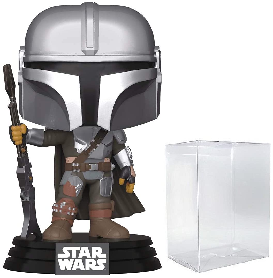 POP Star Wars: The Mandalorian - Mandalorian Beskar Armor [Din Djarrin] Funko Pop! Vinyl Figure (Bundled with Compatible Pop Box Protector Case) Multicolored 3.75 inches