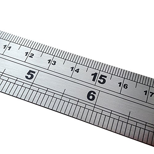 8 Pack Stainless Steel Ruler 12 Inch 6 Inch Office Ruler 4 Pieces Set Metal Rulers Kit for Engineering, Teaching, Office