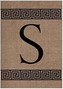 Custom Decor Flag Burlap Monogram S Garden flags decorative flags initial flags party flags 12.5 x 18 Inch Double Sided banner home flags Print house flags