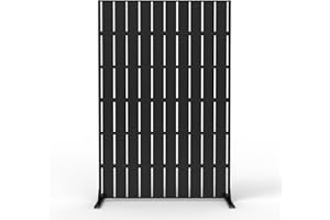 Metal Privacy Screen Outdoor Divider, Rustproof Freestanding Privacy Fence Panels, Steel Outdoor Privacy Panels for Patio, Ga