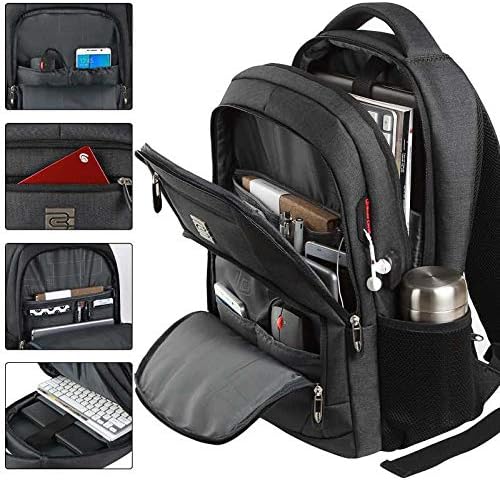 marcello Laptop Backpack with USB Charging&Headphone Port,Anti-Theft Business Backpack with Padded Shoulder Strap - Image 3