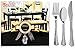 Beaumont Kitchenware Top Rated Plastic Silverware | BPA Free Construction and Finish | Modern, Elegant Scallop Design | Set of 80 Forks, 40 Spoons, and 40 Knives