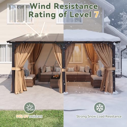 Aoxun 14'x10' Lean-to Gazebo Review: Wall-Mounted Patio Shelter With Mosquito Net image 11