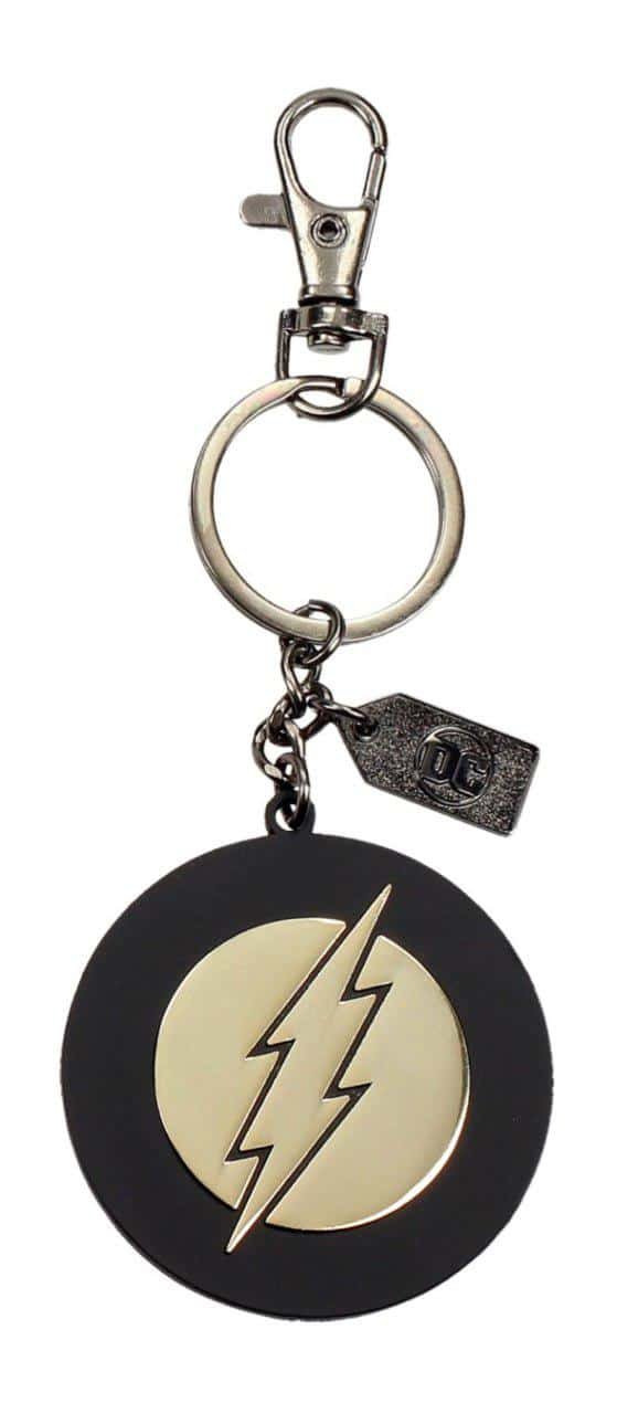 Universe DC Metal Flash Logo Keyring - Gold (SD Toys SDTWRN20928)