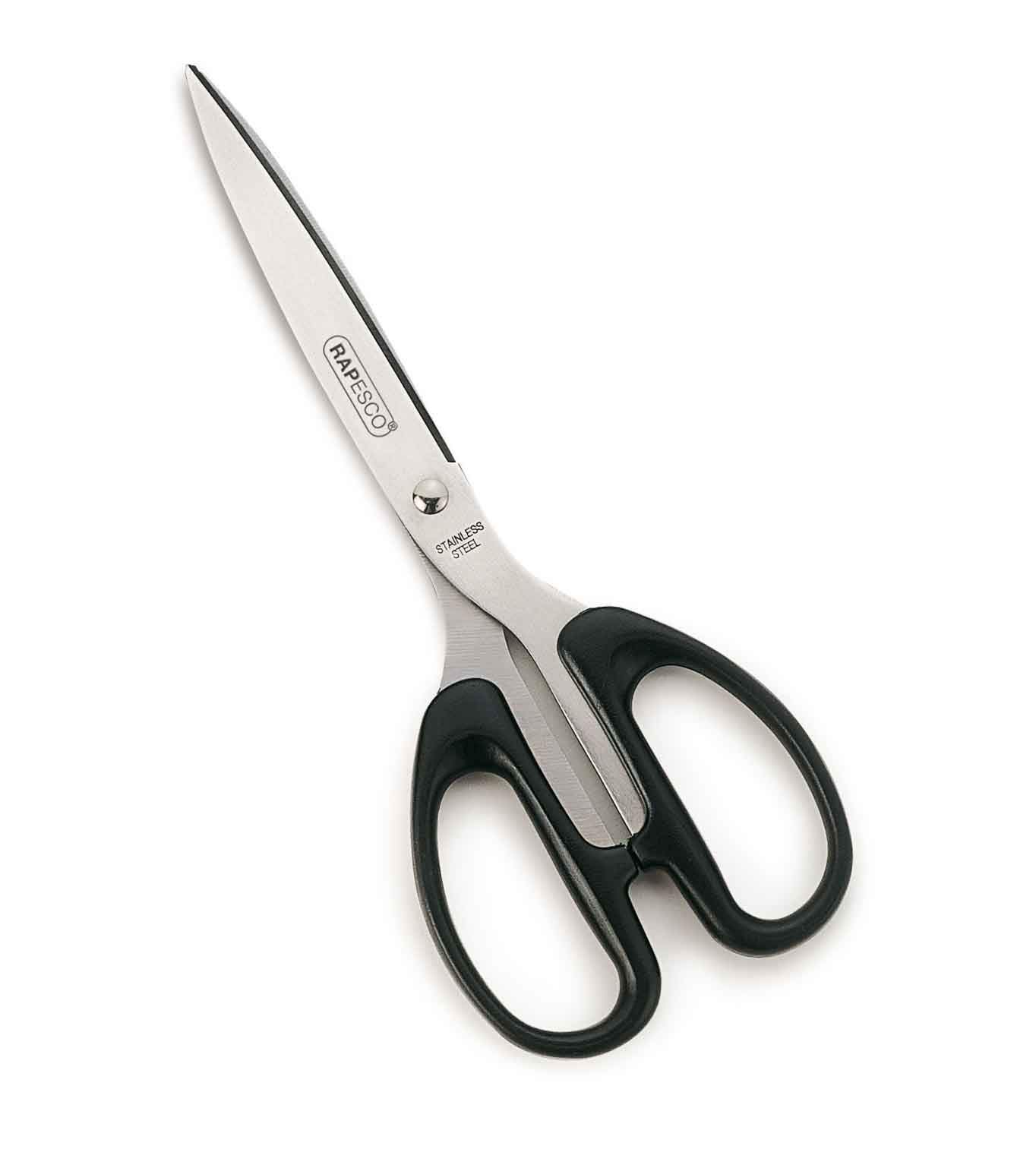 Rapesco CS0205B1 Essential 21cm Stainless Steel Scissors, Black
