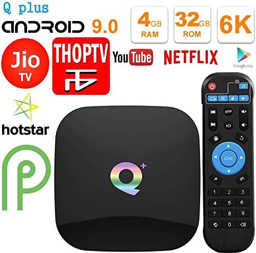 X96 Q Plus 4GB 32GB Android Box, Android Box for TV 4K, JIO TV HotStar Netflix YouTube Miracast & More, 2.4G WiFi Smart Android TV Box 4K