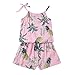 ZHUANNIAN Baby Toddler Girls Outfits 2PC Cami Tops and Shorts Set Summer Boho Hawaiian