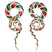 BodyJ4You 4PC Glass Ear Tapers Plugs 4G-14mm Candy Cane Swirl Teardrop Spiral Gauges Piercing Set
