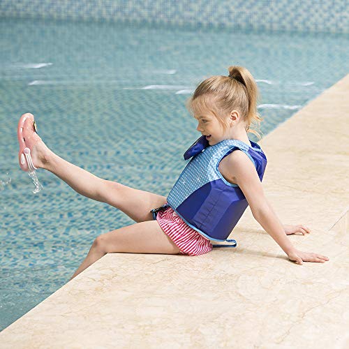 Megartico Kid's Life Jacket Dinosaur Swim Vest Buoyancy Swimwear Boys Swim Trainer Girls Adjustable Safety Strap - Zipper Aid Learn to Swim - Thumbnail 5