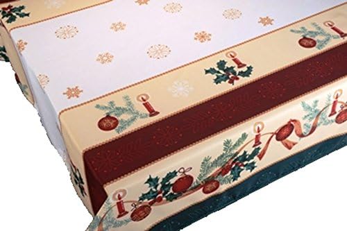 Tablecloth Christmas Easter Candles stain-resistant Colors Spring Décor Home 240 x 150 cm