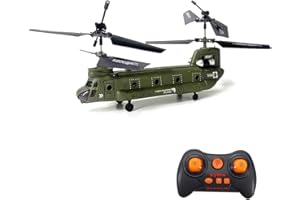 Dodoore Remote Control Helicopter, S026H Military Transport RC Helicopter with Altitude Hold, One Key Take Off/Landing, LED Light, Low Battery Reminder, Gyro, RC Army Helicopter for Kids and Beginners