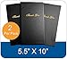 Restaurant Check Presenters - Guest Check Card Holder with Gold Thank You Imprint - 5.5