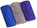 Workout Towels Sports Towel Microfiber Sweat Towels Set, Multi-Purpose Gym Towel, Fast Drying & Super Soft, for Sports, Fitness, Gym, Yoga, Travel, Camping & More 3 Pack(Dark Blue+Grey+Purple)