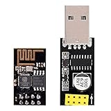 IZOKEE ESP8266 ESP-01 Serial WiFi Wireless Transceiver Module with USB to ESP8266 Adapter for Arduino Raspberry Pi (ESP-01 + USB)