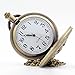 Ddjbdb Mens Pocket Watches with Fob Chain&Necklace Chain Pocket Watch Box Quartz America Department of The Army Bronze