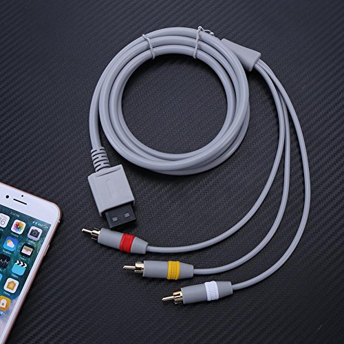 Alloet 1.8m Audio AV Cable Game Console Cable Cord for Nintendo Wii Console