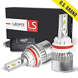 LASFIT LS 9007/HB5 LED Headlight Bulbs-Flip Chips-90W 10000LM 6000K-Dual Hi/Lo Beam Bulbs-2 Yr Warranty
