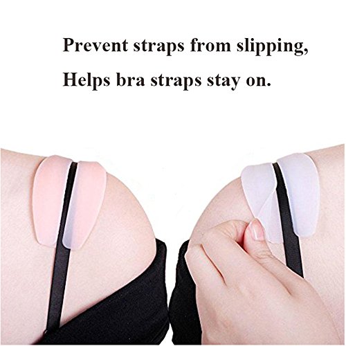 Auony 2 Pairs Bra Strap Cushion Holder Silicone Non-slip Comfort Bra Cushions Pads - Thumbnail 4