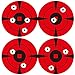 MEMX Reactive Shooting Targets, 4 Inch 200 Sheets Premium Self-Adhesive Target Stickers & High Visibility Impact Bullseye Targets for Pistol Shooting-Airsoft Guns-BB Guns-Rifle.