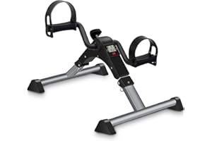 GOREDI Under Desk Bike Pedal Exerciser, Upper & Lower Peddler Exerciser for Seniors with LCD Display, Fitness Folding Arm Leg Workout