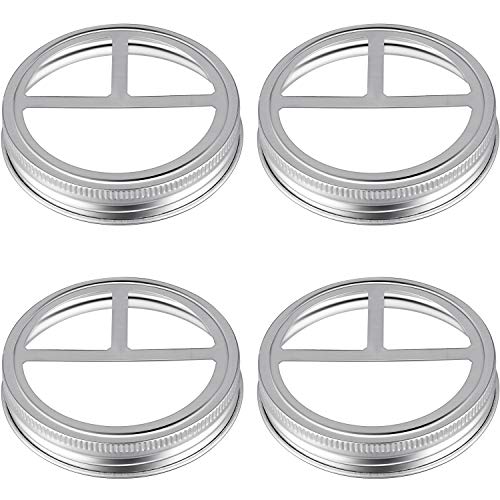 4 Pieces Stainless Steel Toothbrush Holder Jar Toothbrush Holder Lid