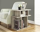 Monarch Specialties Dark Taupe Reclaimed-Look Accent Side Table, 24-Inch (Kitchen)